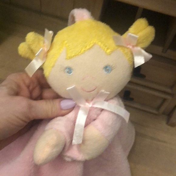 Blankets & Beyond Pink Doll Baby Lovey Security Blanket - Picture 11 of 13